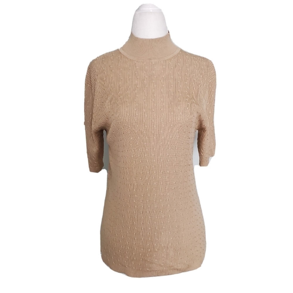 Harlan Beige Nude Silk Top